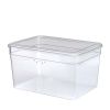 (4Pack)Clear Glossy Plastic Extra Tall Shoe Box with Lid, Adult Size,One Pair of Size, One Tier