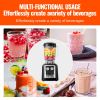 Professional Blender, Commercial Countertop Blenders, 68 oz Plastic Jar Blender Combo, Stainless Steel 3 Functions Blender, for Frozen Drinks, Shakes