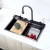 Kitchen Vegetable Sink 304 Whale Waterfall Sink Stainless Steel Dish Sink Vegetable Sink Household Vegetable Washing Basin