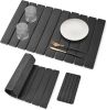 Foldable Stone Bath Mat, Non Slip Large Diatomaceous Shower Mat, Super Absorbent Quick Drying Stone Mat for Bathroom Kitchen Floor Counter Sink